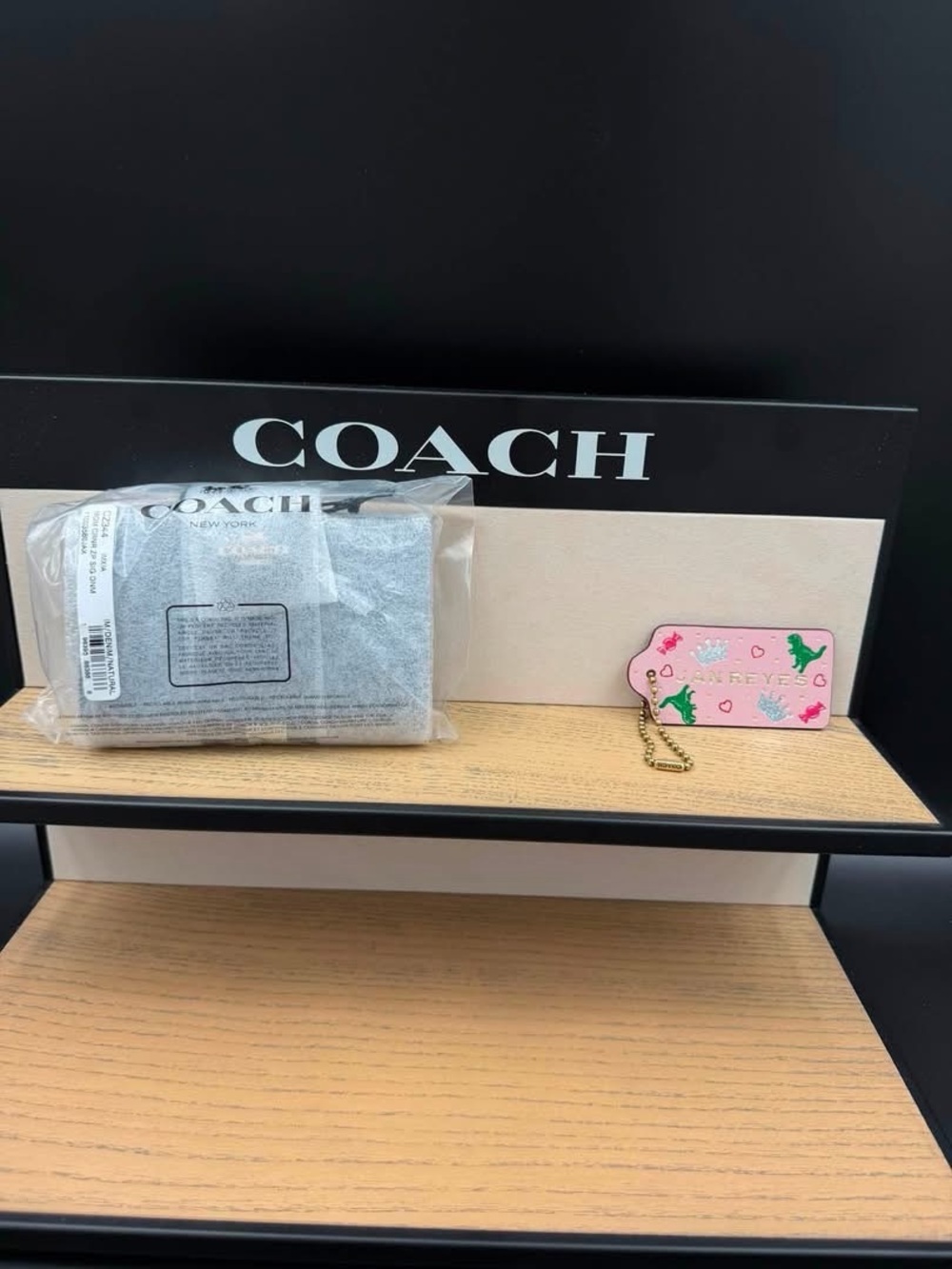 Coach wallet denim Navy - Picture 2 of 7